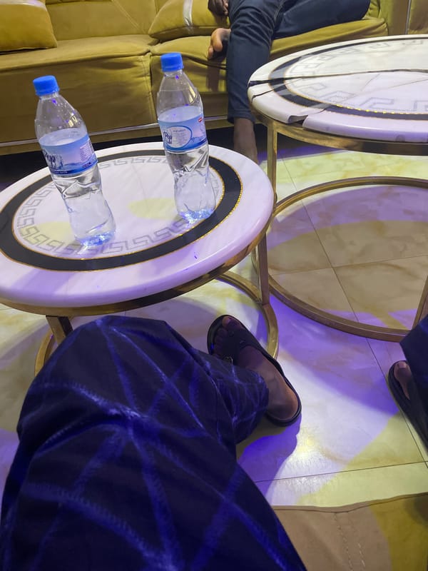 Pop Water bottles on marble table in Jauro Yinu
