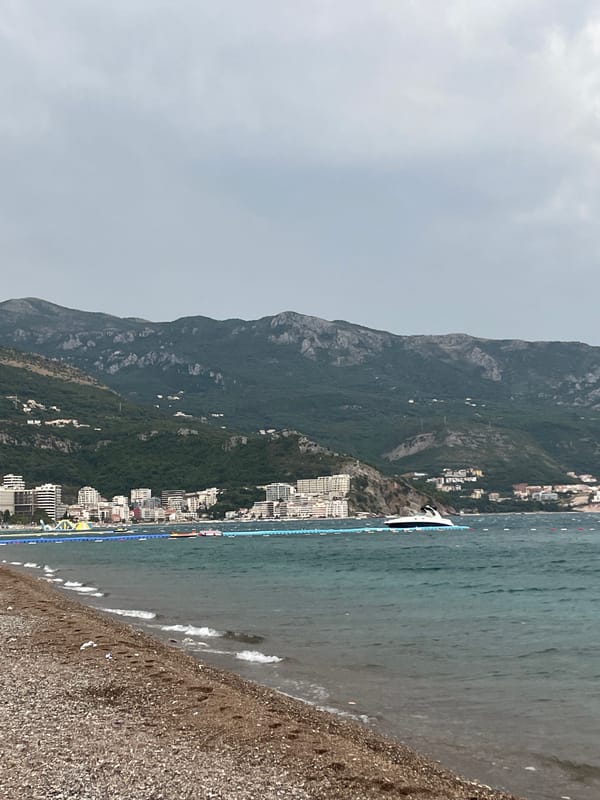 Overcast afternoon along the Montenegrin Riviera coast