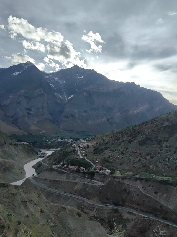 Lahaul Valley roads, villages, and glaciers in July