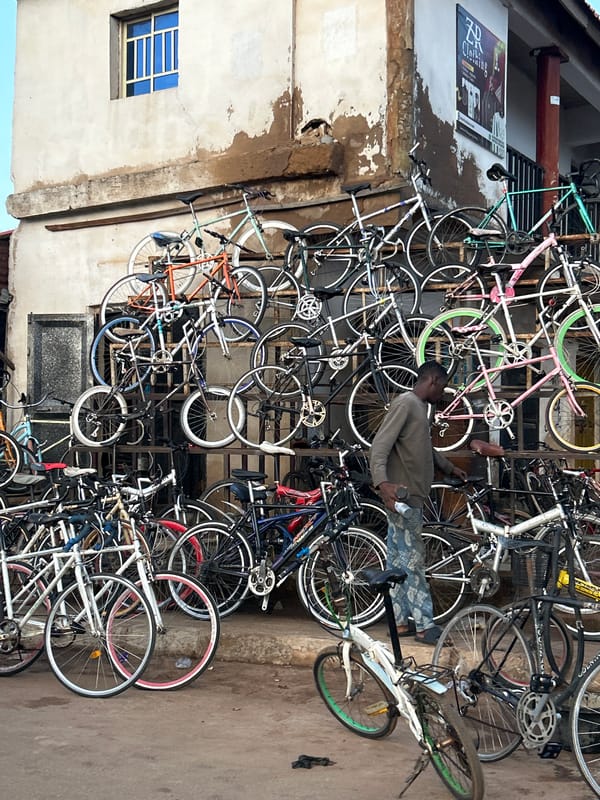 Daily life captured at Bukuru bicycle shop and street