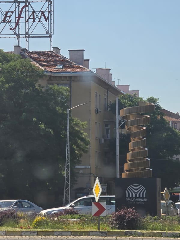 Morning street scenes documented in Plovdiv, Bulgaria