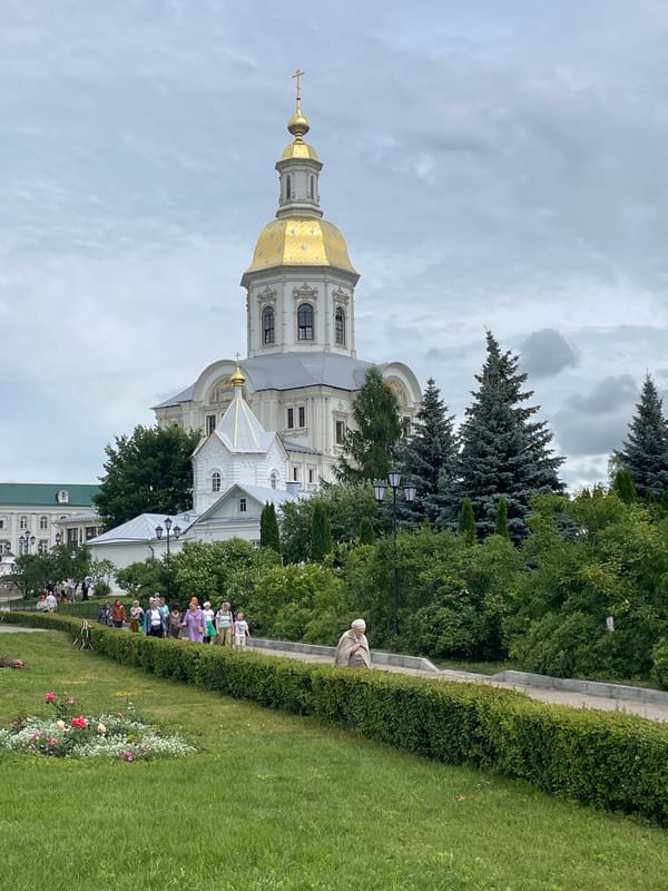 Morning at the Seraphim-Diveyevo Monastery complex, Russia