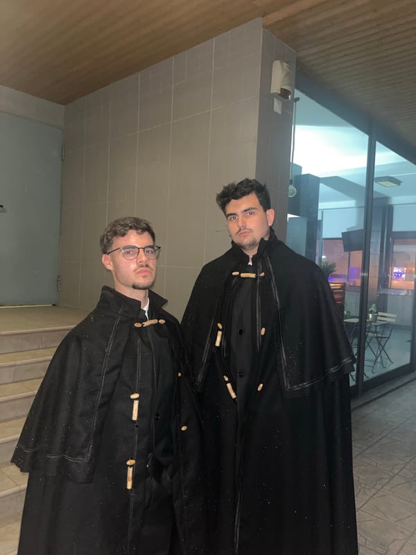 Young men photographed in covered area in Vila Real