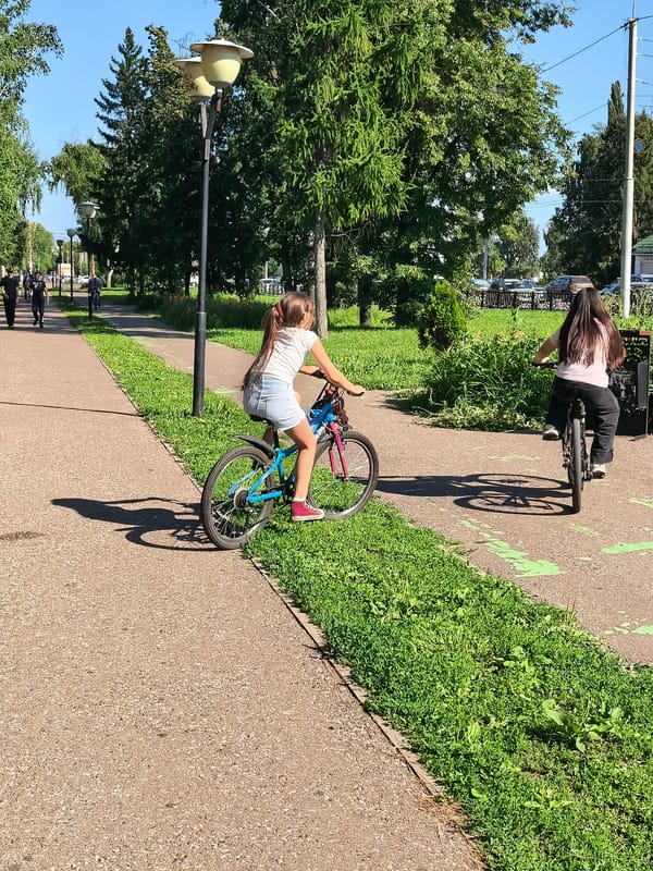 Family afternoon at Fabri shopping center in Sterlitamak