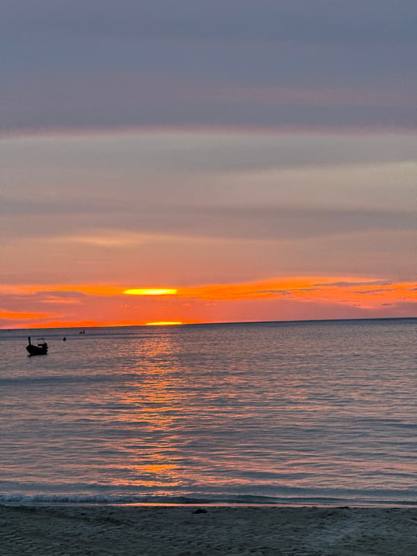 Sunset documented at Patong Beach Thailand May 10