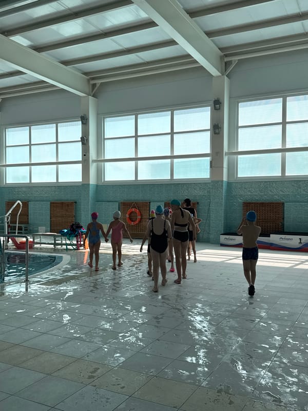 Swim session underway at an indoor pool in Perm