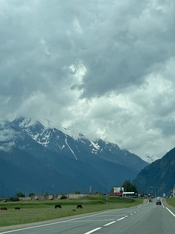 Mountain drive and lakeside stop in Verkhnyaya Teberda, Russia