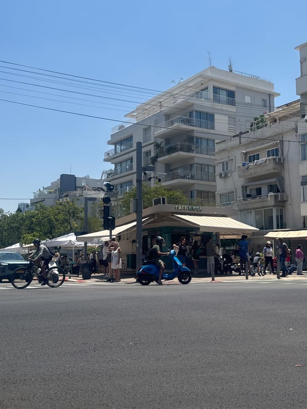 Morning street life documented across Tel Aviv neighborhoods