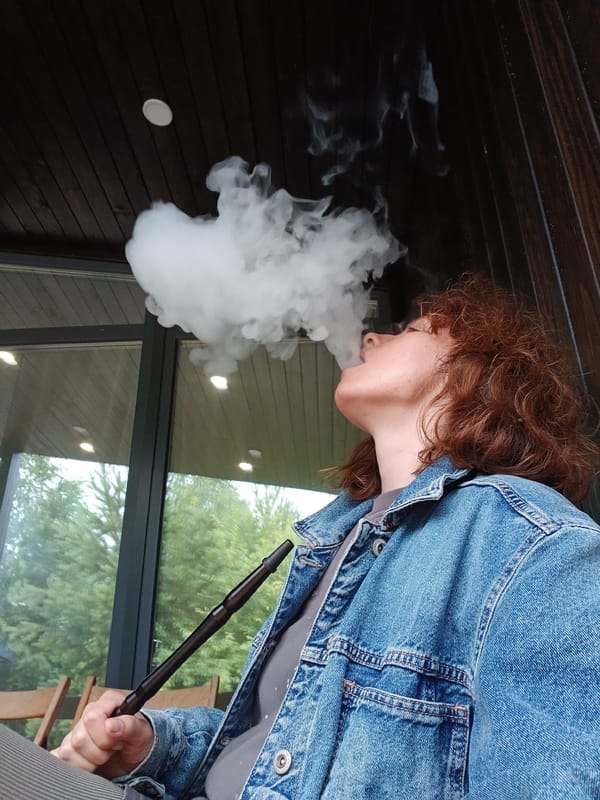 Rainy backyard cookout and hookah session in Verkhneye Dubrovo