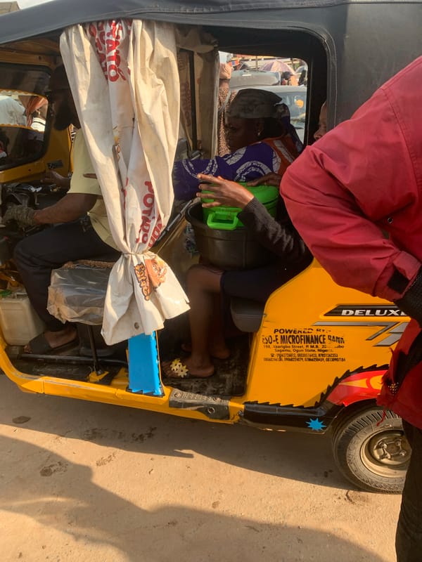 Afternoon hustle at a street market in Shagamu, Nigeria