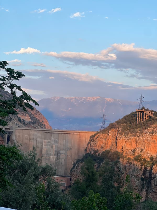 Witness documents Bin El Ouidane Dam under cloudy skies