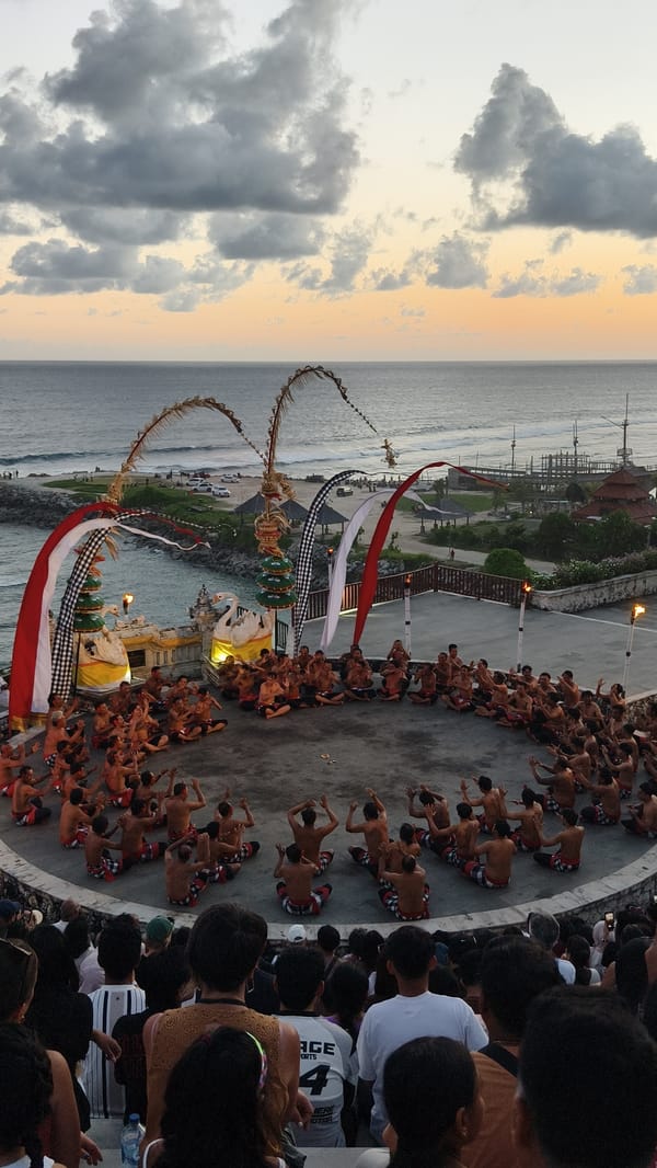 Traditional Kecak dance performed in Kuta Selatan, Indonesia