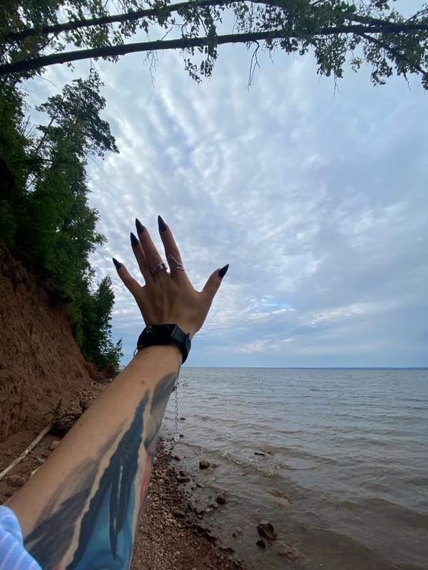 Eroded riverbank cliffs and roots in Noviy, Russia