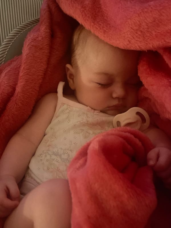 Baby sleeps peacefully in Tonbridge and Malling home