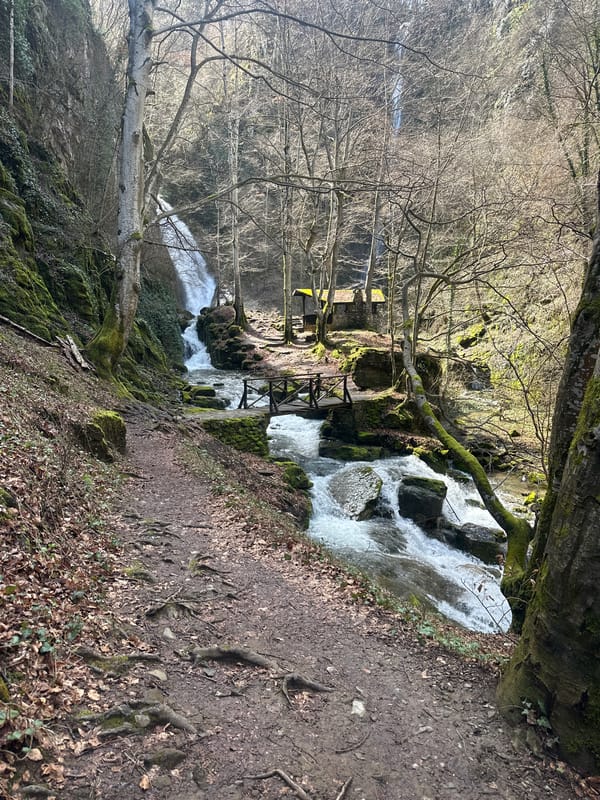Spring waterfalls documented near Teteven, Bulgaria