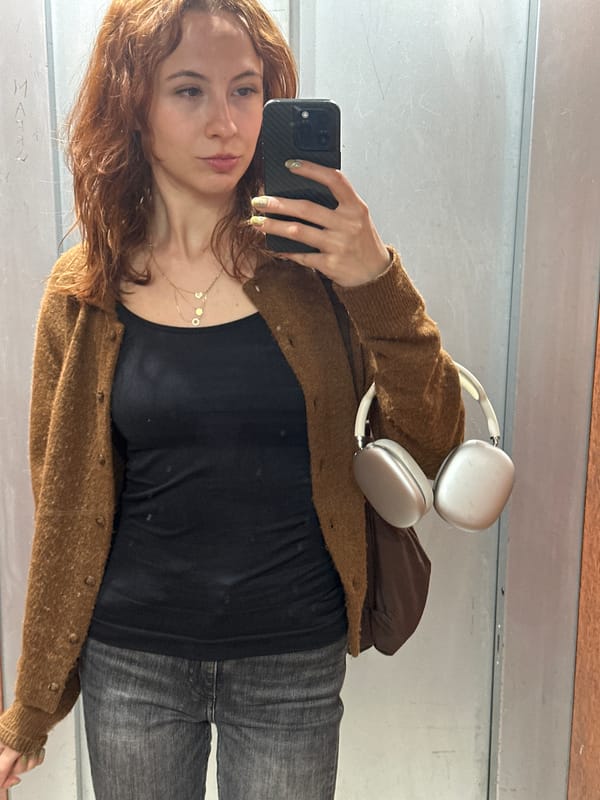 Woman takes selfie in fitting room, Novi Sad
