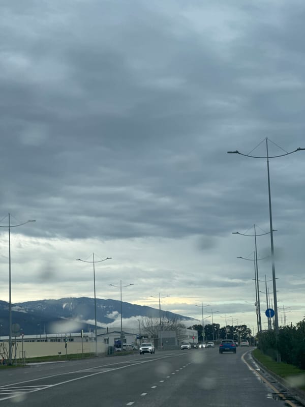 Wet roads, overcast skies observed in Sirius, Russia