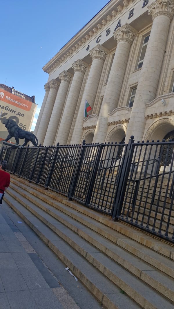 Tourist documents afternoon walk through central Sofia landmarks