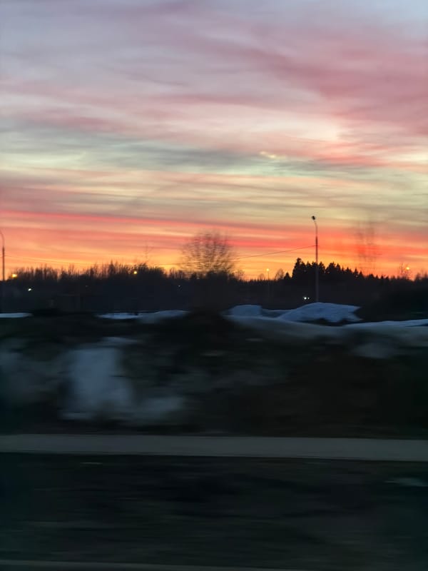 Colorful sunset landscape captured in Berezniki, Russia