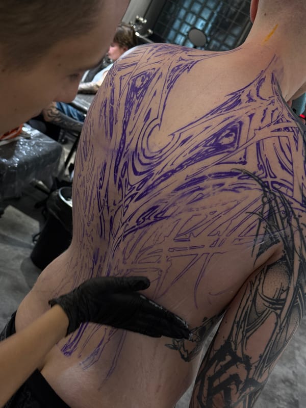 Tattoo session documented in Moscow