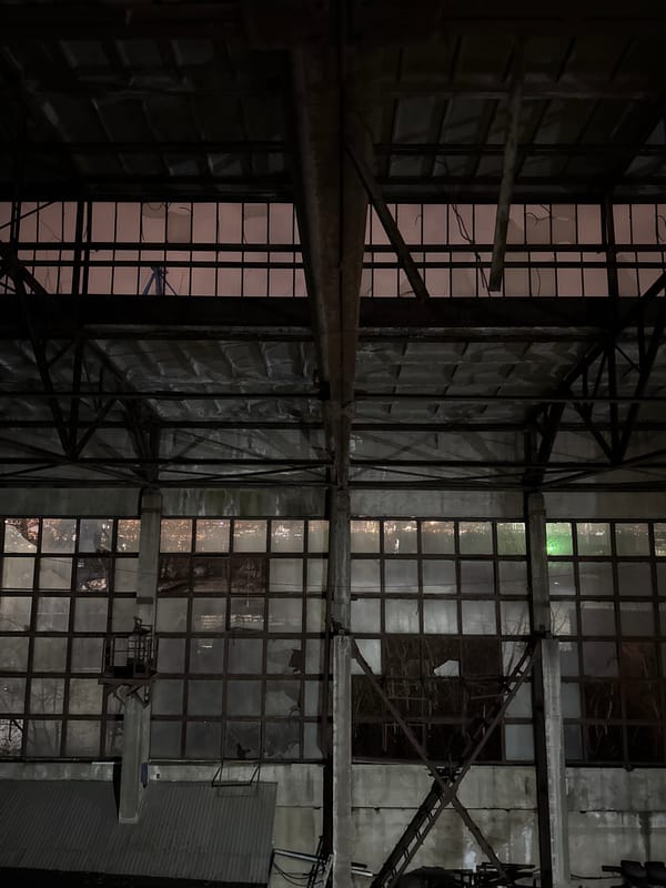 Industrial building interior documented in Krasnoyarsk, Russia