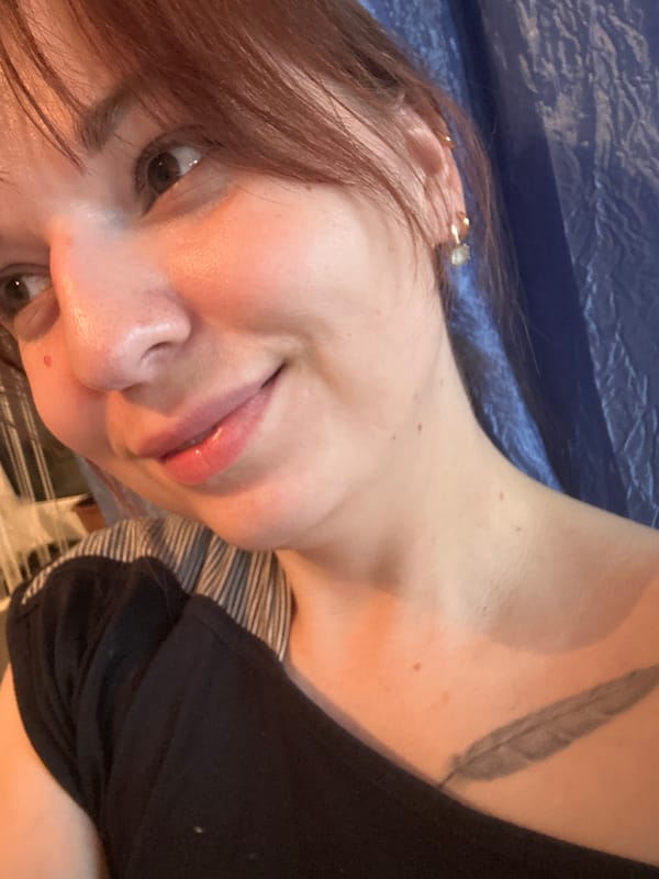 Woman takes selfie showing tattoo in Фоки, Russia