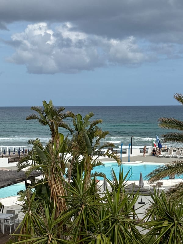 Morning resort operations captured along Sicily's coast