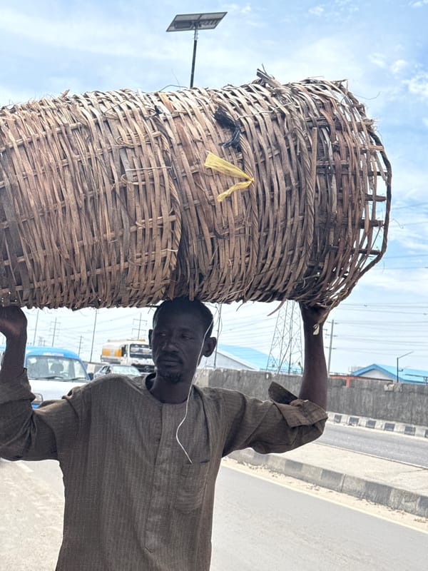 Lagos street market morning rush captured from multiple angles