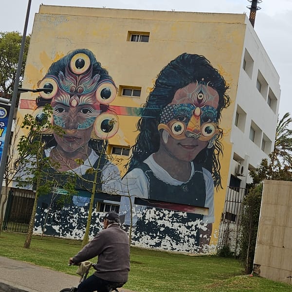 Art and streetscapes documented during afternoon walk through Rabat