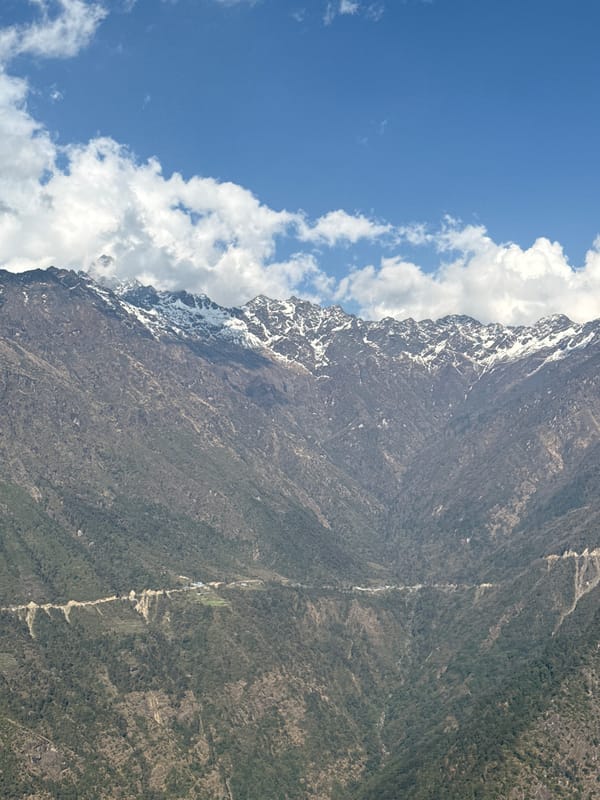 Mountain landscape photographed in Takasindu, Nepal
