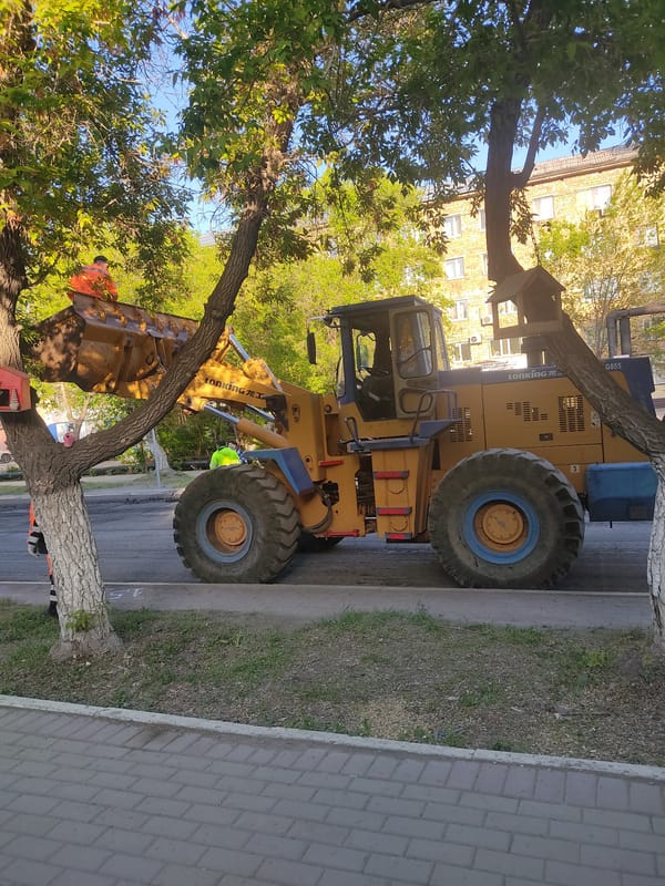 Urban construction activity and street maintenance observed across city