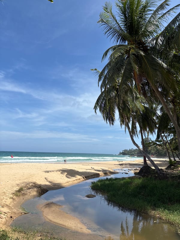 Beach morning documented in Choeng Thale, Thailand