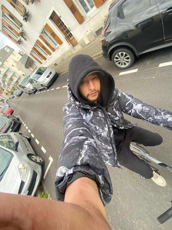 Cyclists document church spire views in French suburbs