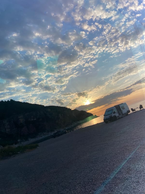 Coastal sunset and nature scenes documented by single observer