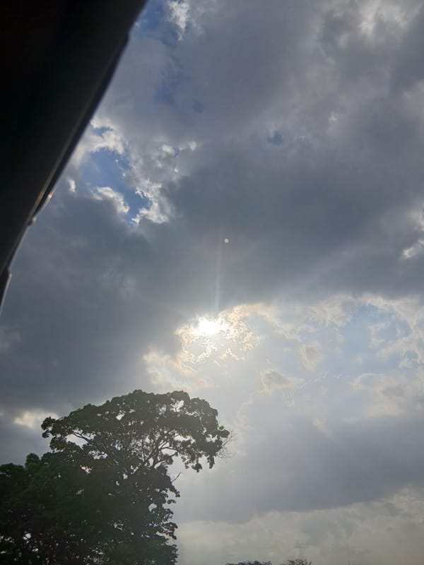 Dramatic clouds and sunlight observed in Taguanes, Venezuela