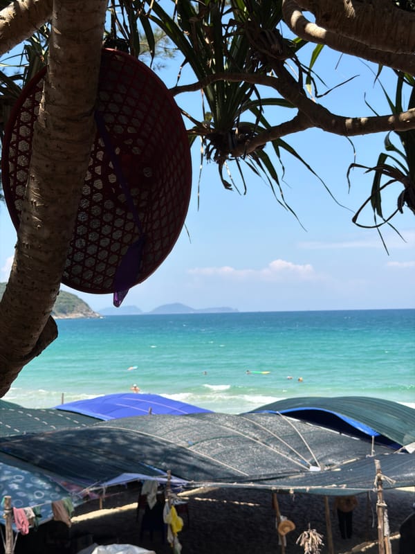 Early morning surfing activities captured in Cam Lam Vietnam