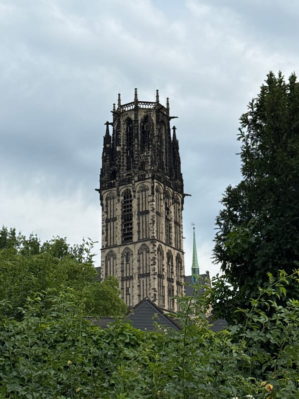 Historic architecture and canal views in central Duisburg