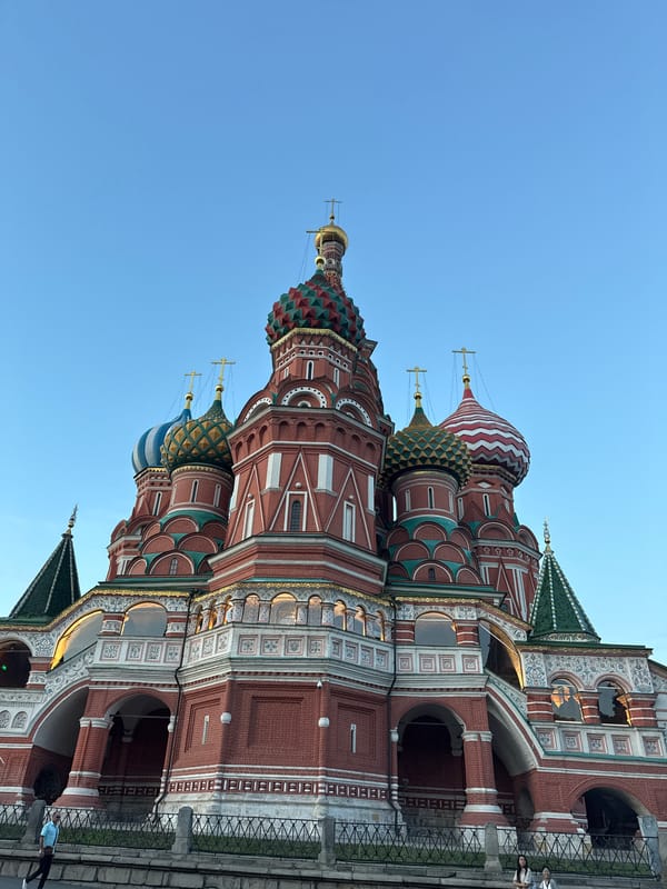 Saint Basil's Cathedral and its iconic domes on Red Square