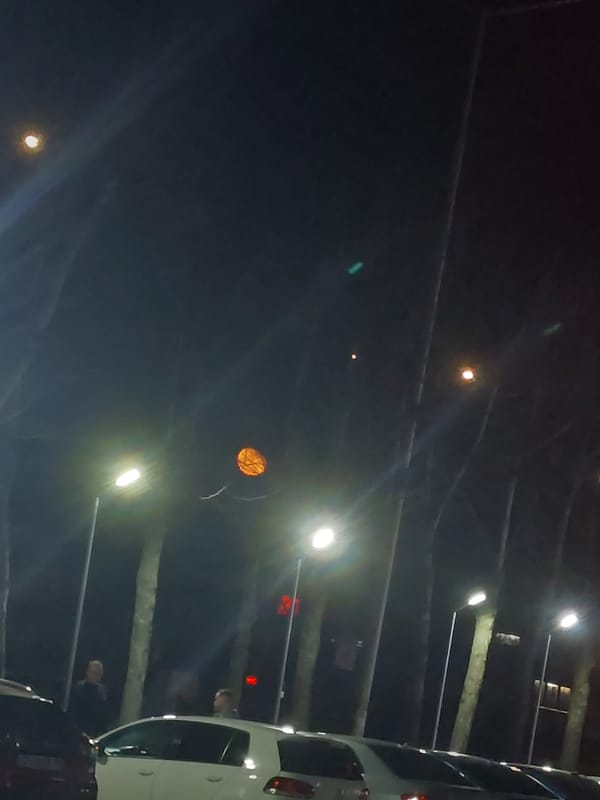 Nighttime photos capture orange object, dim lighting in Asenovgrad