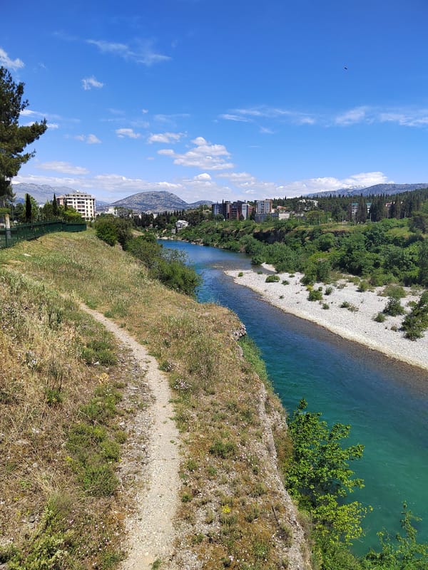 Witness documents sunny morning scenes along Morača River, Podgorica