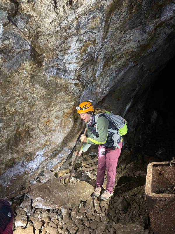 Caving group explores underground passages in French Alps