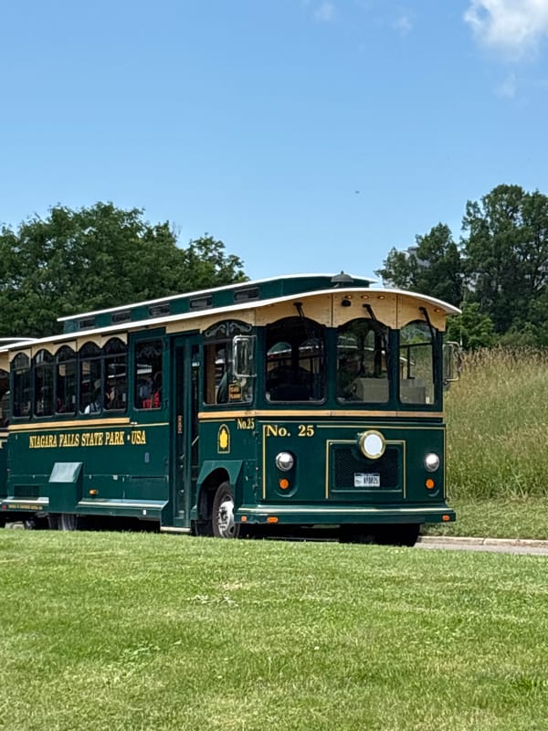 Exploring Niagara Falls State Park — river rapids and park grounds
