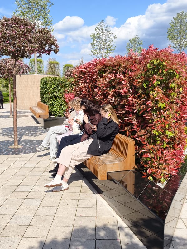 Visitors document sunny afternoon at Krasnodar's Galitsky Park sculptures