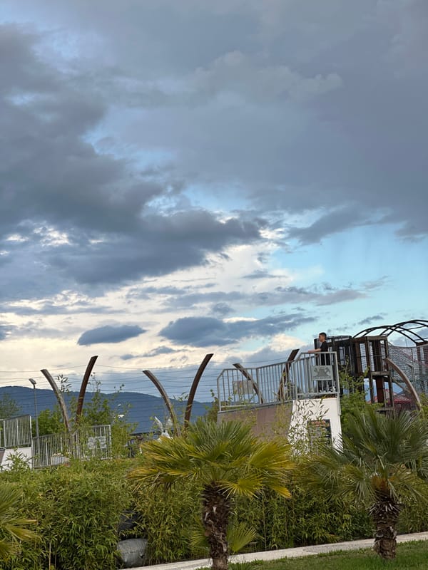 Stormy clouds gather over Fethiye, Turkey