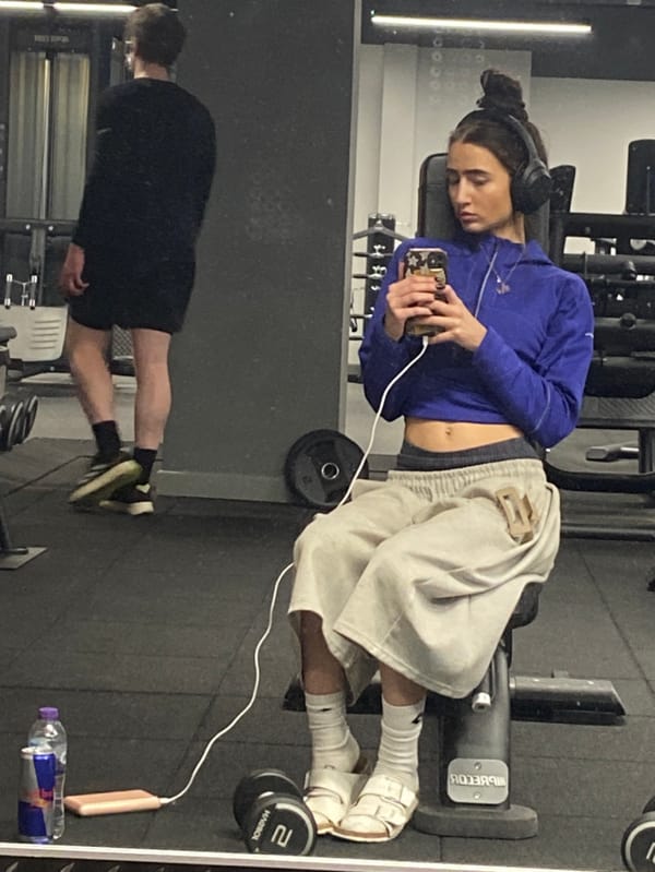 Woman documents workout session at London Anytime Fitness gym