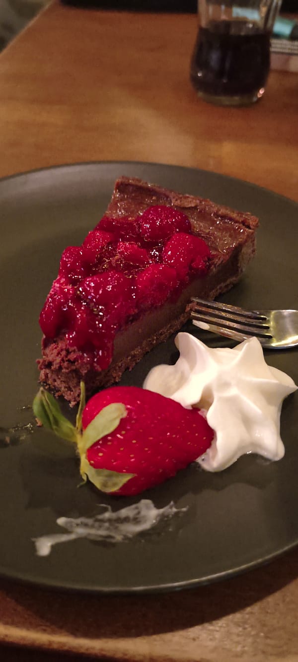 Chocolate cake dessert photographed in Sliven, Bulgaria