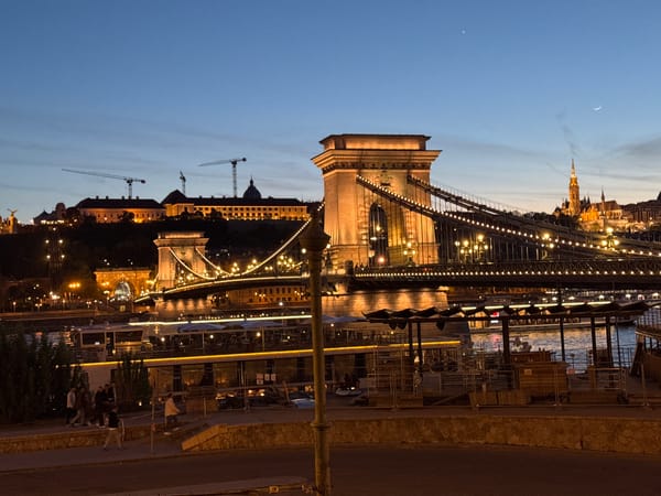 Evening illumination captured across Budapest's historic landmarks