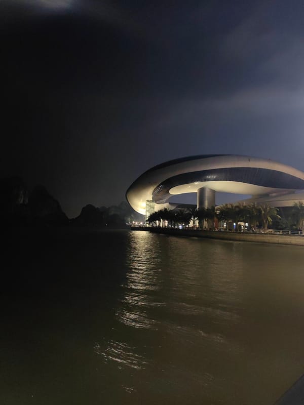 Nighttime waterfront scenes documented in Ha Long Ward, Vietnam