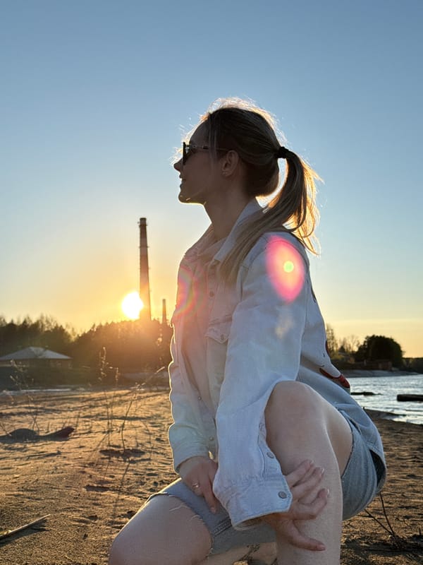 Woman photographed during beach session in Chaikovsky, Russia