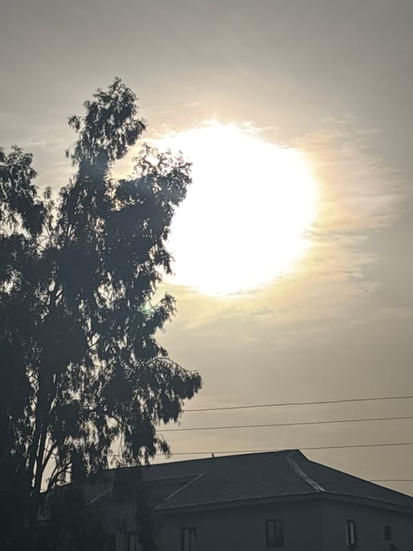 Hazy morning sun observed across Bukuru, Nigeria